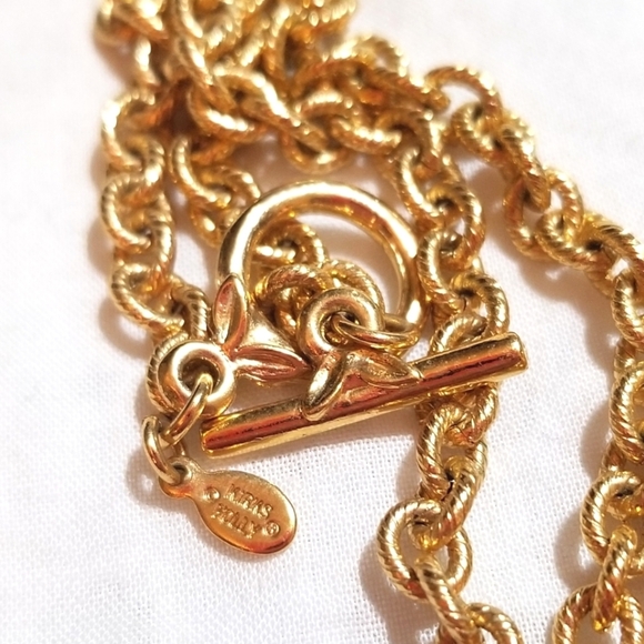 KIRK'S FOLLY Christmas Snowflake Crystal Enamel VTG Necklace - Picture 3 of 7